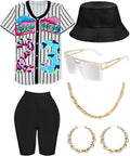 80s 90s Outfit for Women Unisex Hip Hop Costume - Complete Party Set 1