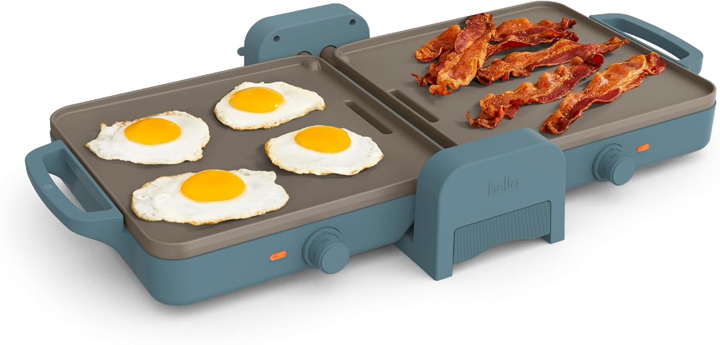 Bella 10in x 20in Ceramic Fold-n-Store Griddle for Easy Cooking