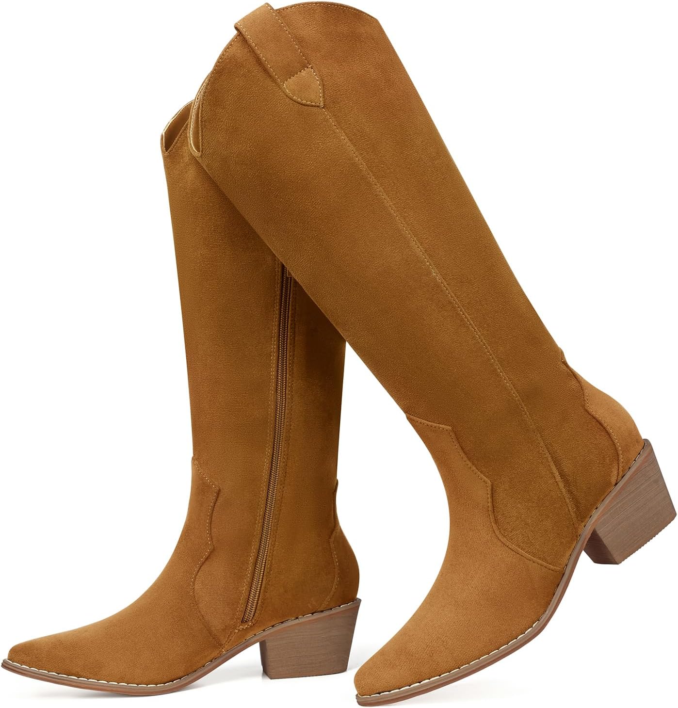 Comfortable Knee High Cowboy Boots for Women by SHIBEVER
