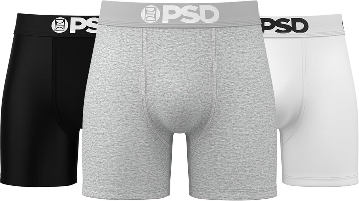 PSD Men's Mid Length Boxer Briefs - Breathable Comfort & Support