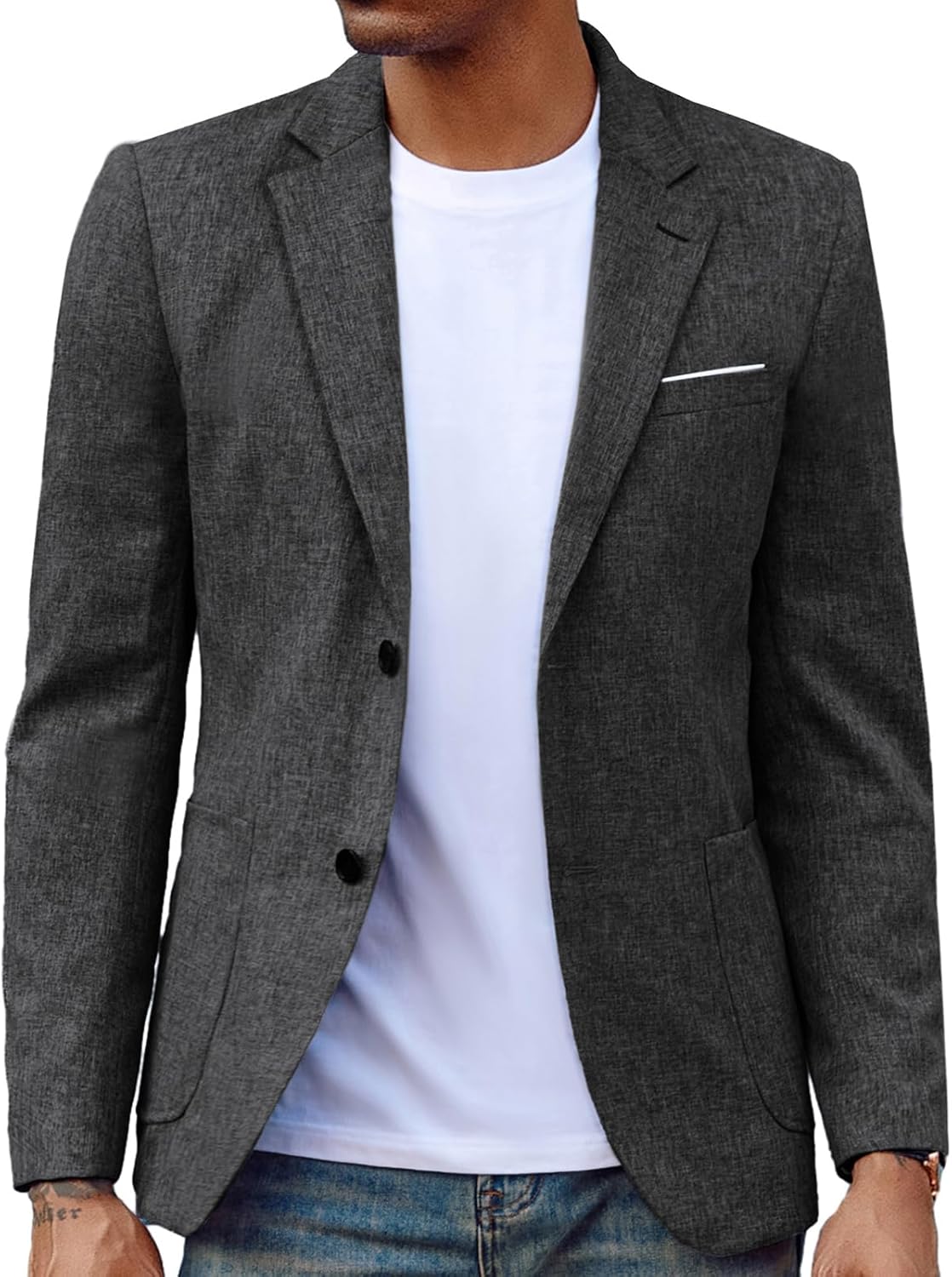 Mens Casual Sport Coat Blazer Lightweight Business Jacket