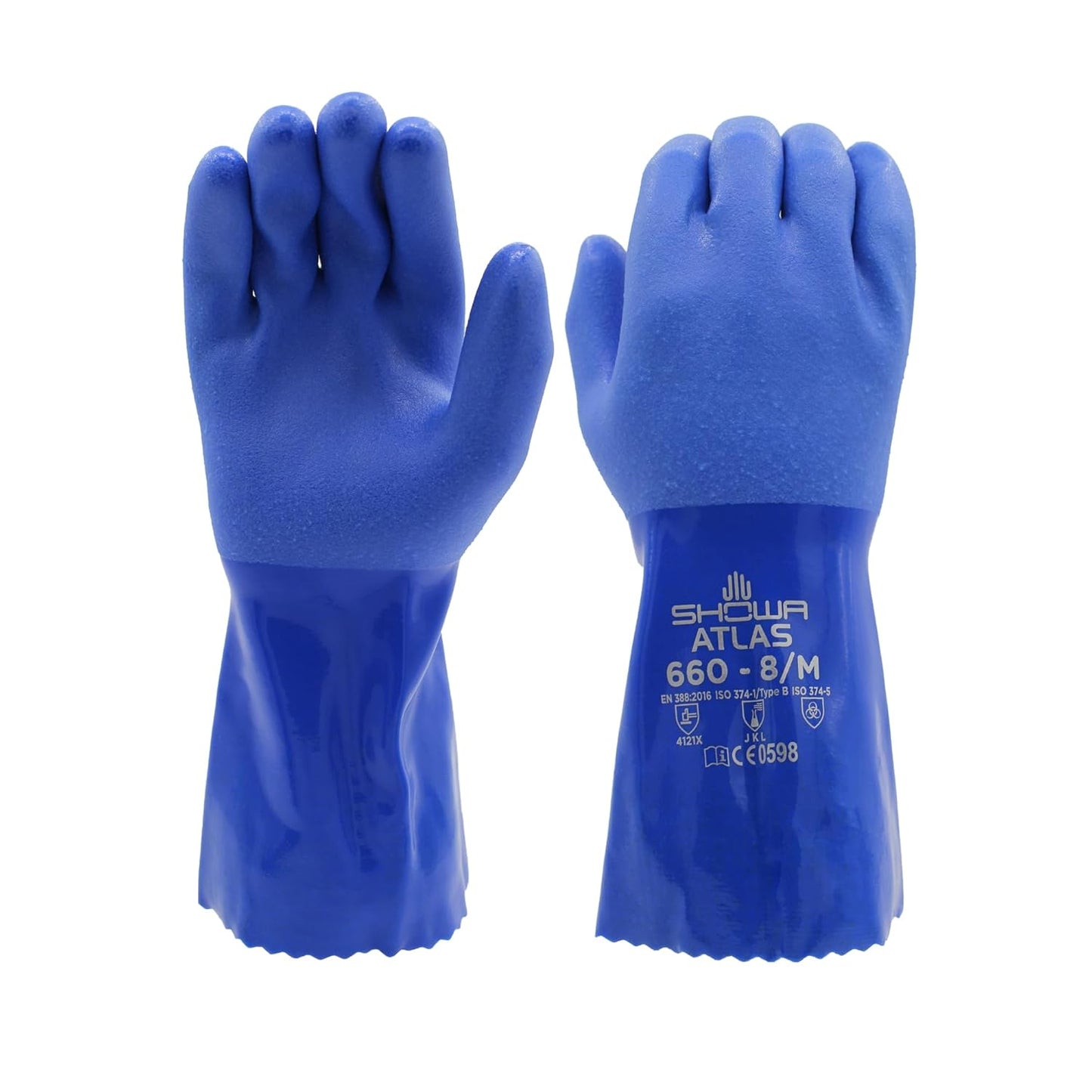 SHOWA Atlas 660 PVC Coated Chemical Resistant Safety Gloves