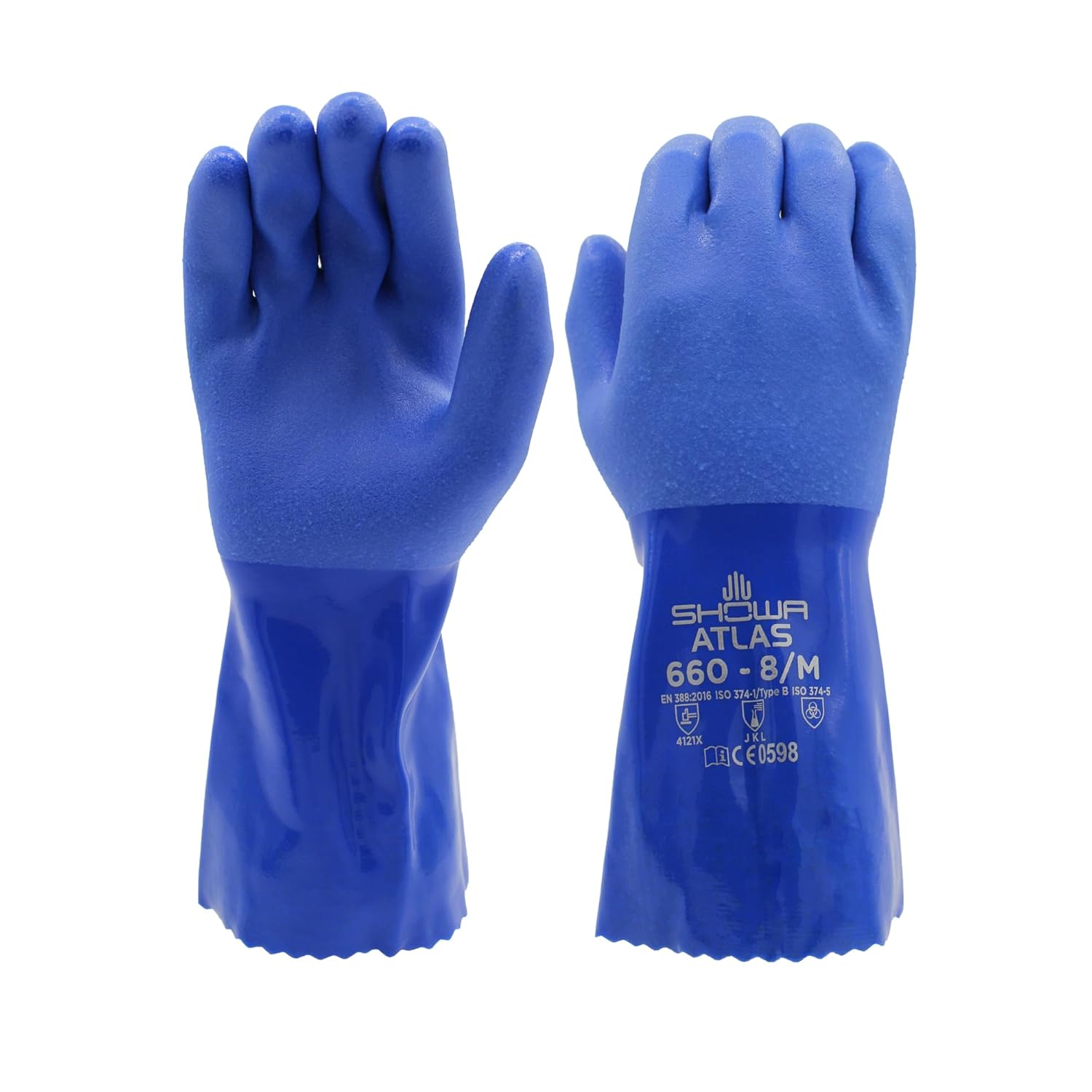 SHOWA Atlas 660 PVC Coated Chemical Resistant Safety Gloves