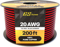 20 Gauge Speaker Wire 200ft OFC Pure Copper - Flexible 12V Wire