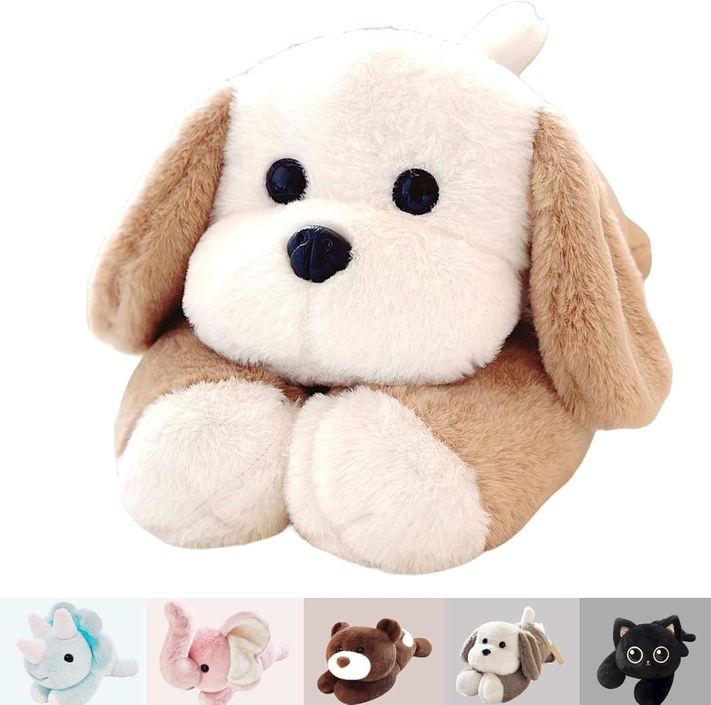 uoozii 20in Light Brown Dog Weighted Plush for Comforting Hugs