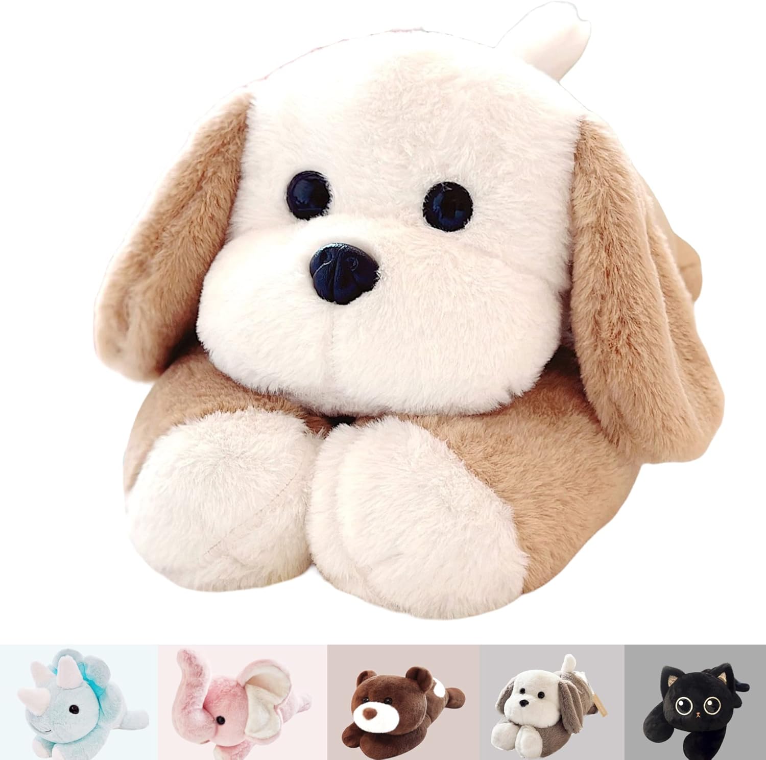 uoozii 20in Light Brown Dog Weighted Plush for Comforting Hugs