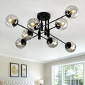 SZXYKEJI 8 Light Glass Globe Ceiling Light for Modern Spaces