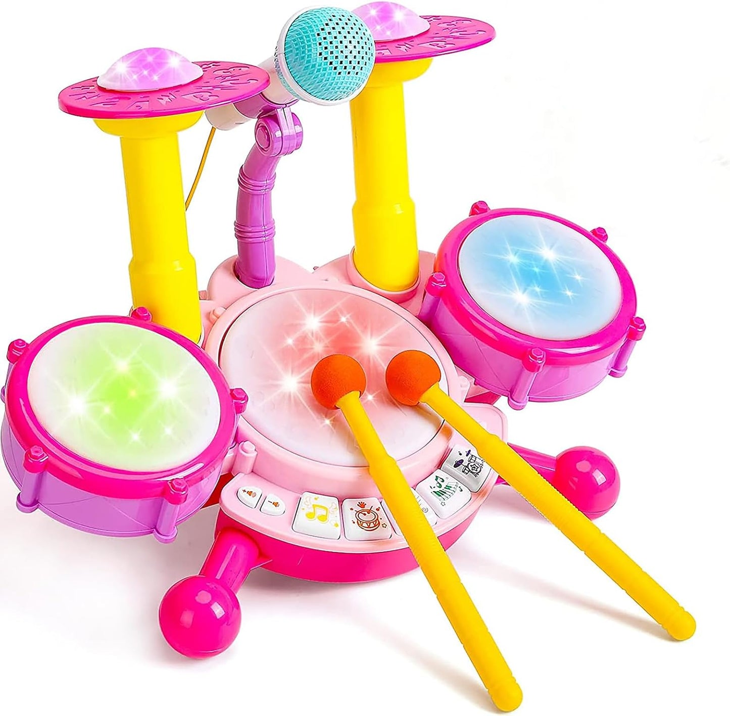 Musical Fun for Kids: Drum Set with Microphone