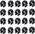 20 Pcs Fishing Pole Rod Holder Clips Rubber Black - Secure Rod Storage