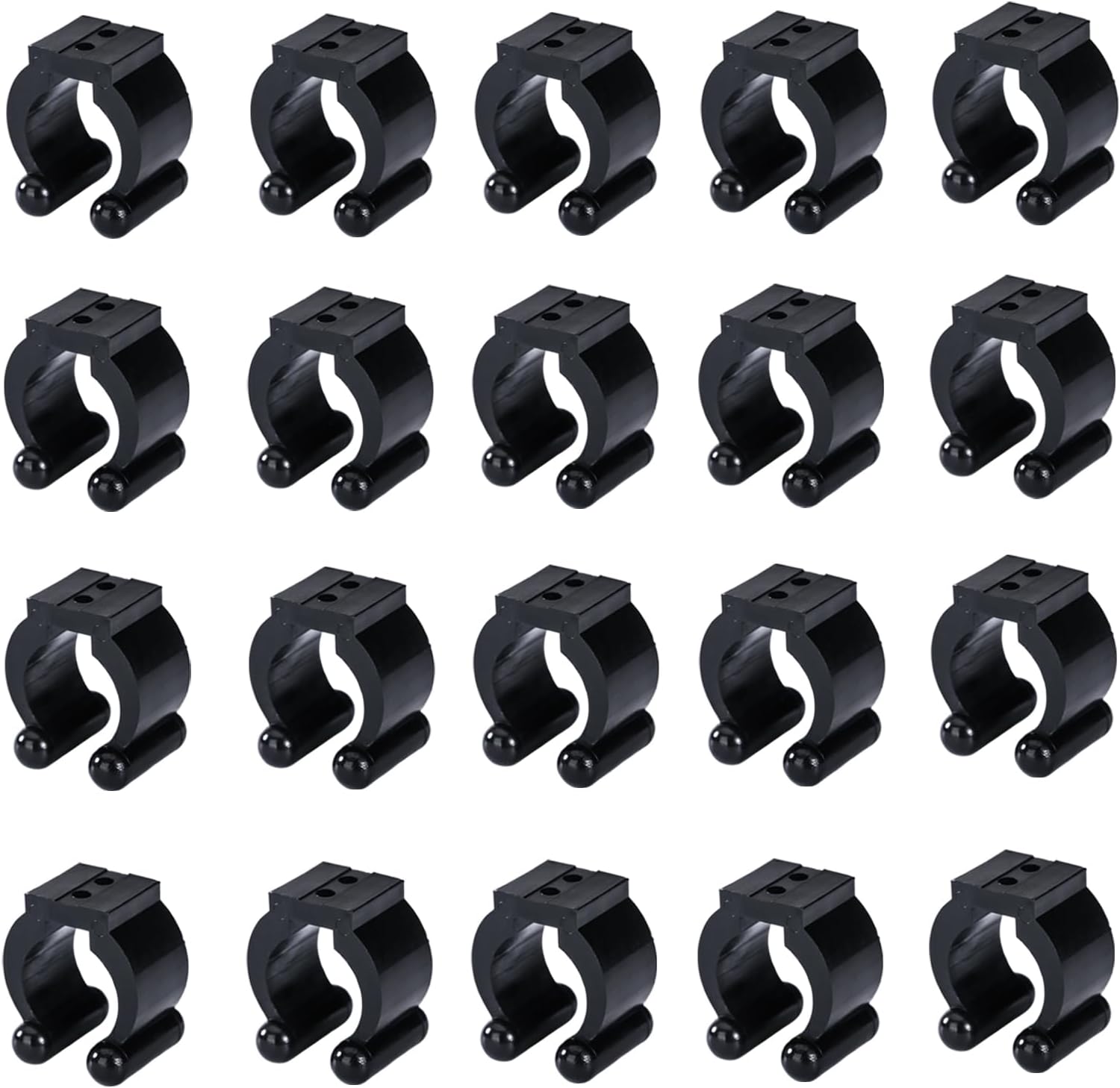 Mayitr 20 Pcs Rubber Fishing Rod Holder Clips - Secure your Rods!