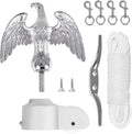 Flagpole Hardware Repair Kit with 7in Silver Eagle Topper - Complete