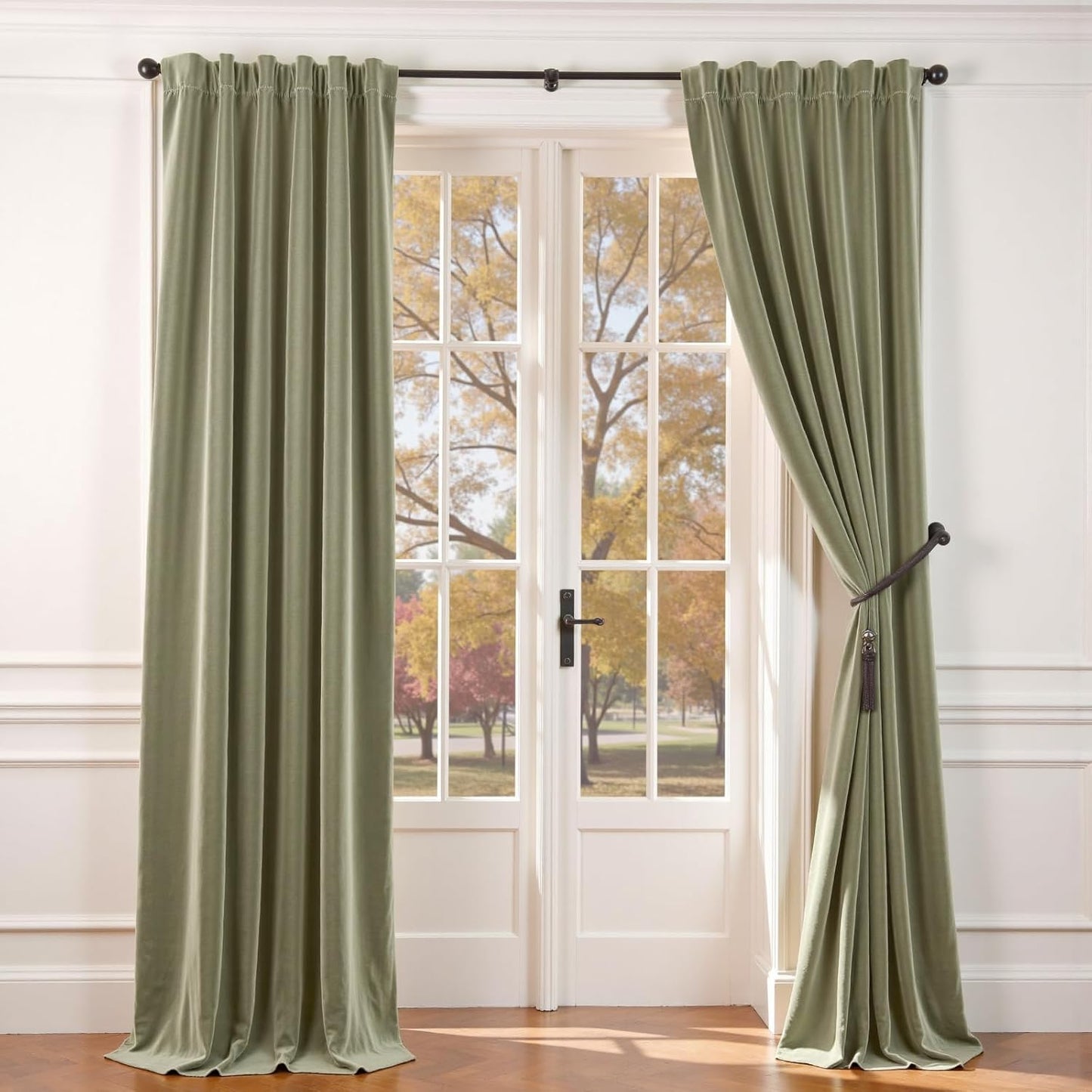 Lazzzy Velvet Blackout Curtains for Bedroom and Living Room