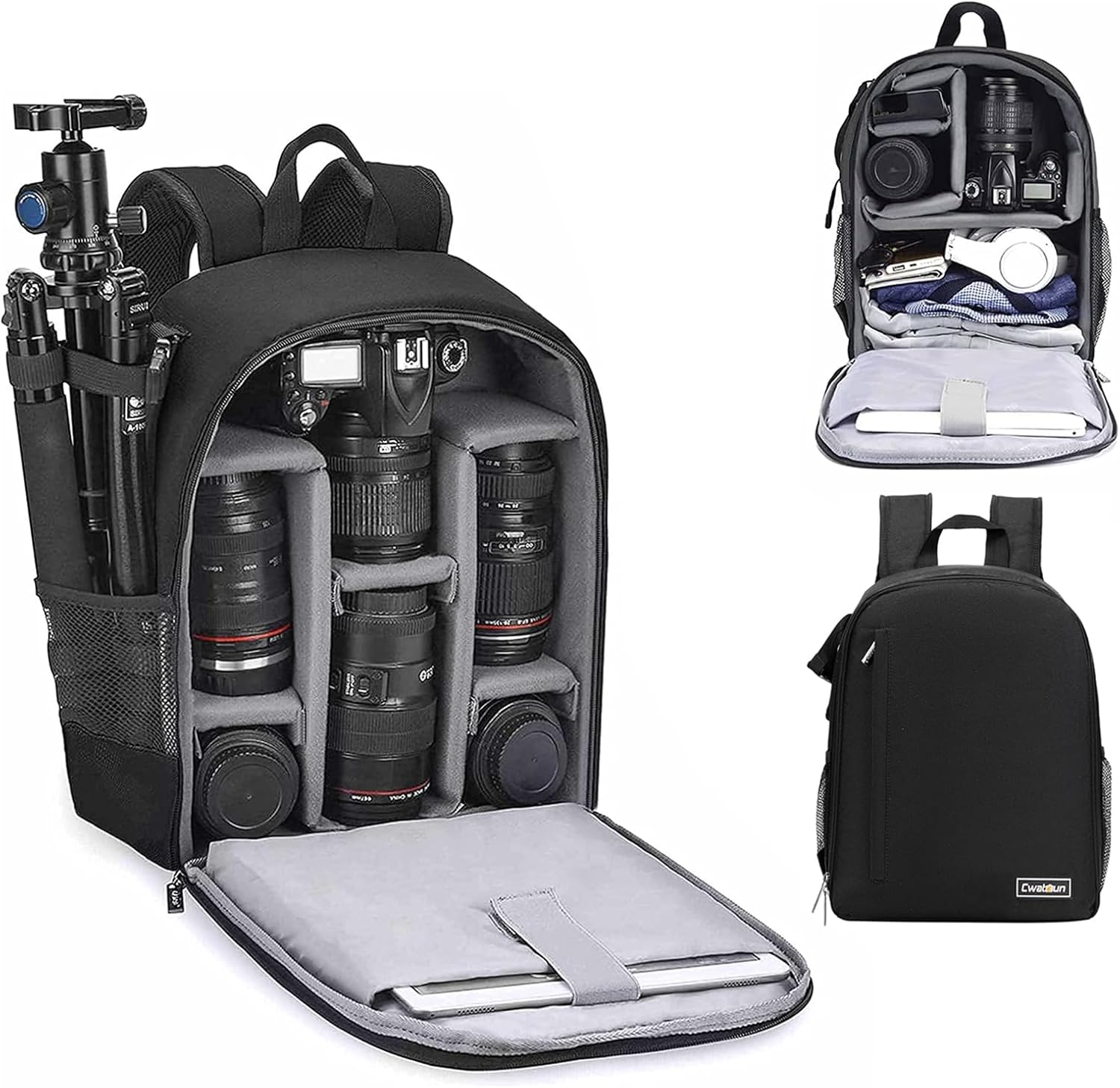Waterproof Camera Backpack for DSLR - Fits Sony, Canon, Nikon