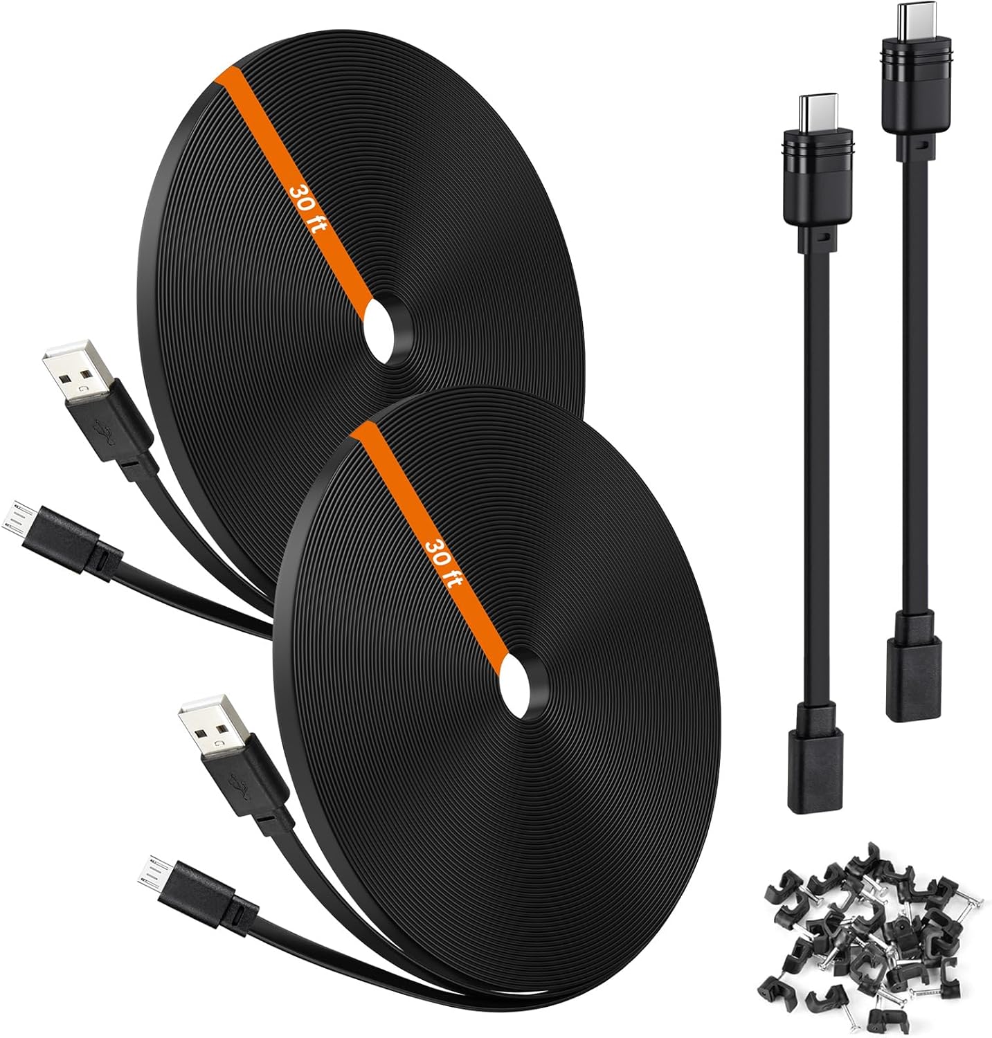 2-Pack 30ft Power Cord for Blink Mini 2 - Extend Security
