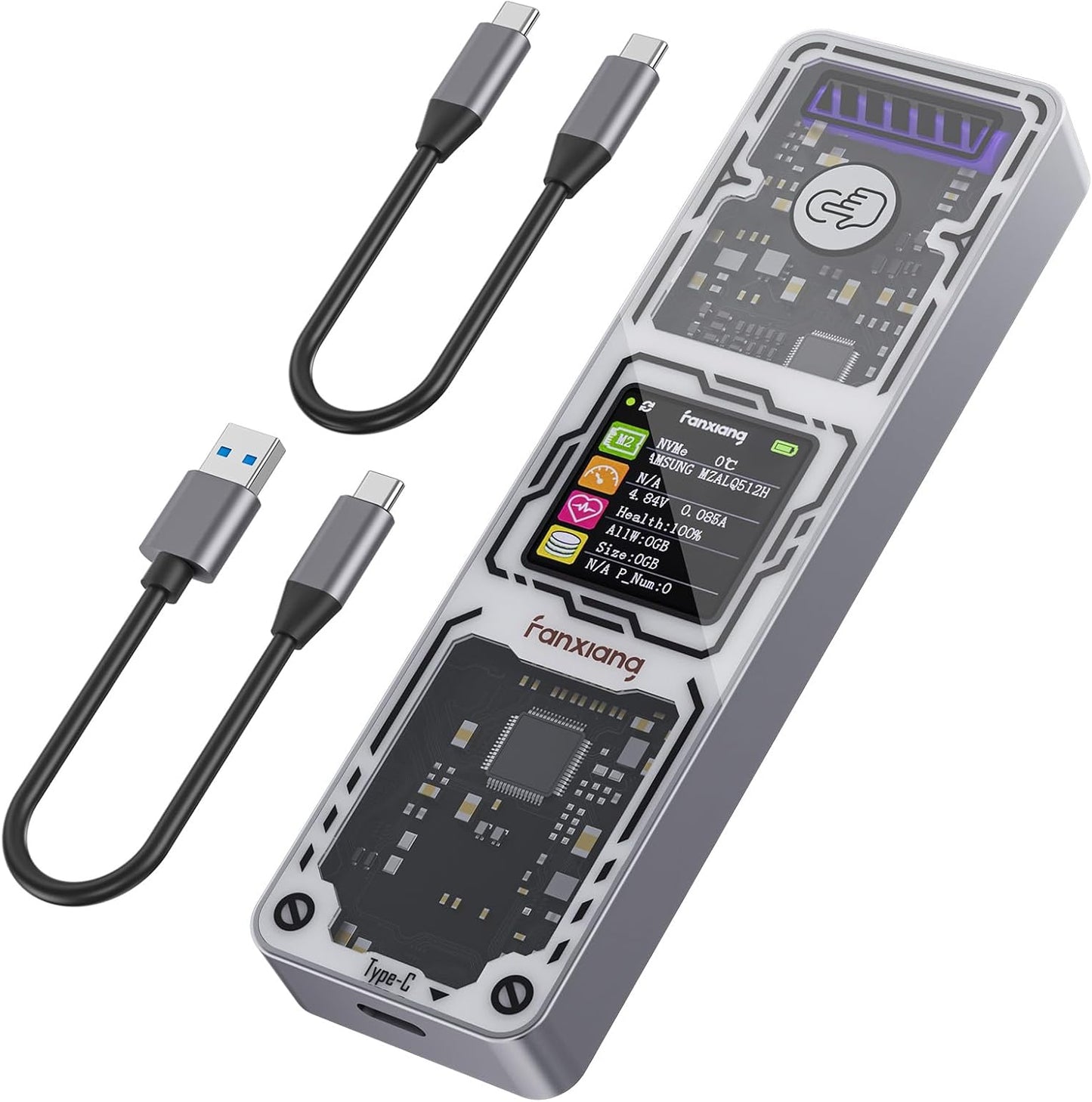 High-Speed SSD Enclosure for M.2 NVME/SATA Drives - MD86