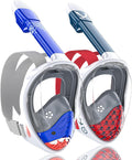 QingSong Kids Snorkel Mask Full Face - 180 Panoramic View