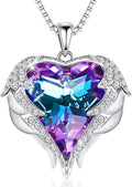 CDE Birthstone Angel Wings Necklace for Thoughtful Women's Gifts