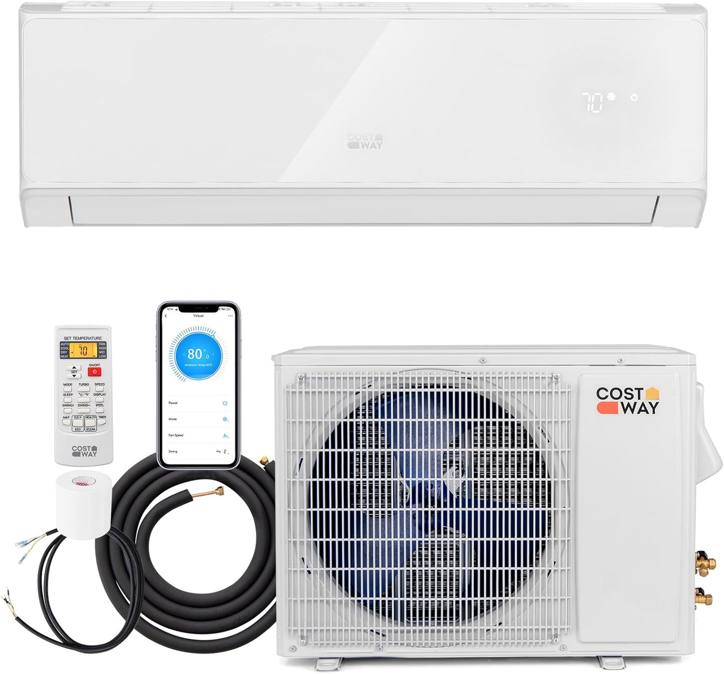 Energy Efficient 12000 BTU WiFi Mini Split AC/Heater