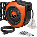 Retractable Cord Reel 75 FT Heavy Duty Extension Cord - Durable