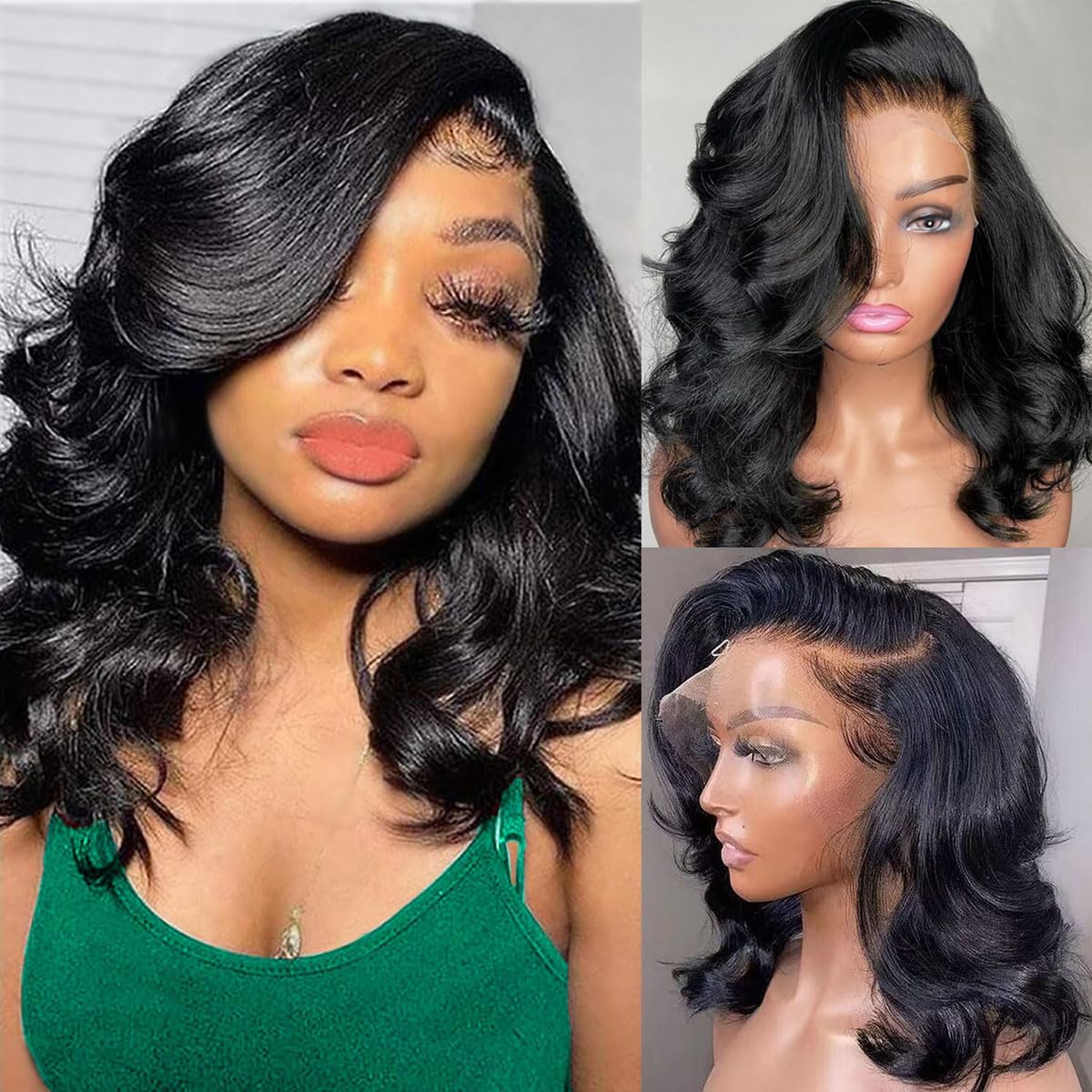Bob Wig Human Hair 13x6 Lace Front Wigs for Natural Look