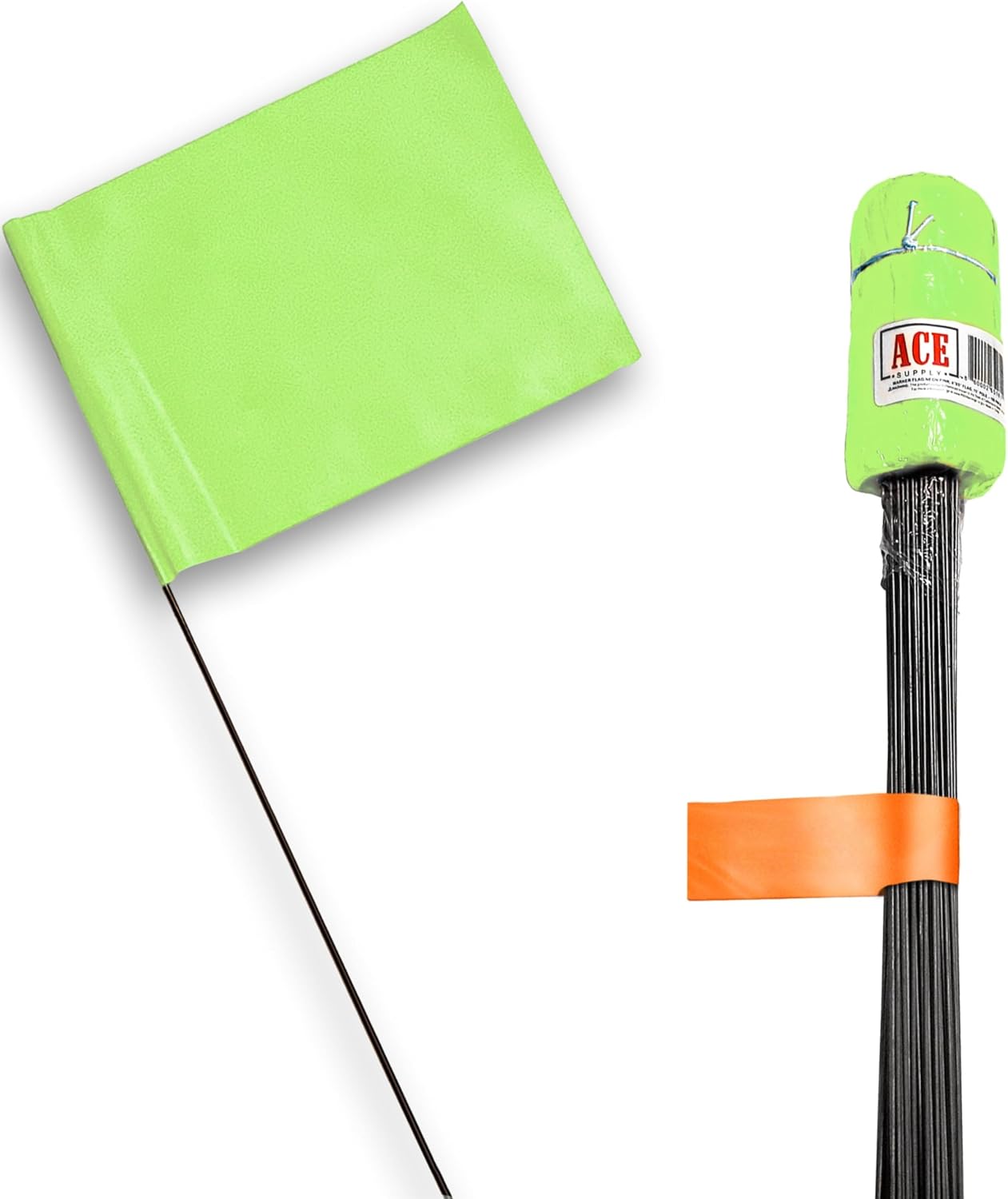 Lime Marking Flags 100 Pack for Lawn, Irrigation, and More
