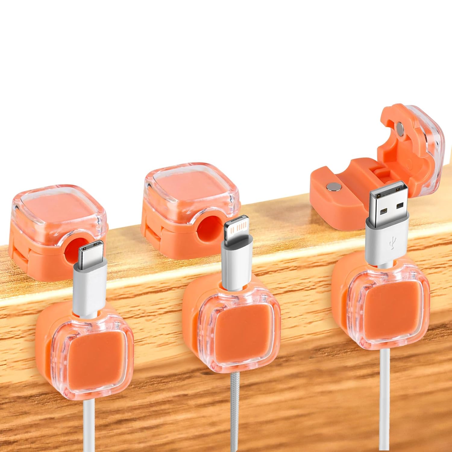 Magnetic Cable Clips: Neat Desk & Car Organization
