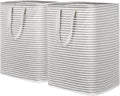 Laundry Hamper 2 Pack 90L Collapsible Freestanding Baskets - Large