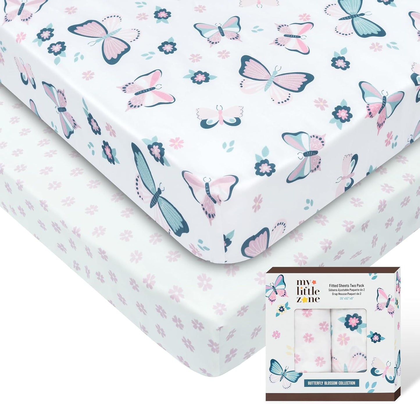 Girls Crib Sheets 2 Pack Standard Crib Mattress Sheets Pink