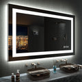 LOAAO 40X30 RGB LED Bathroom Mirror with Lights - Dimmable, Anti-Fog