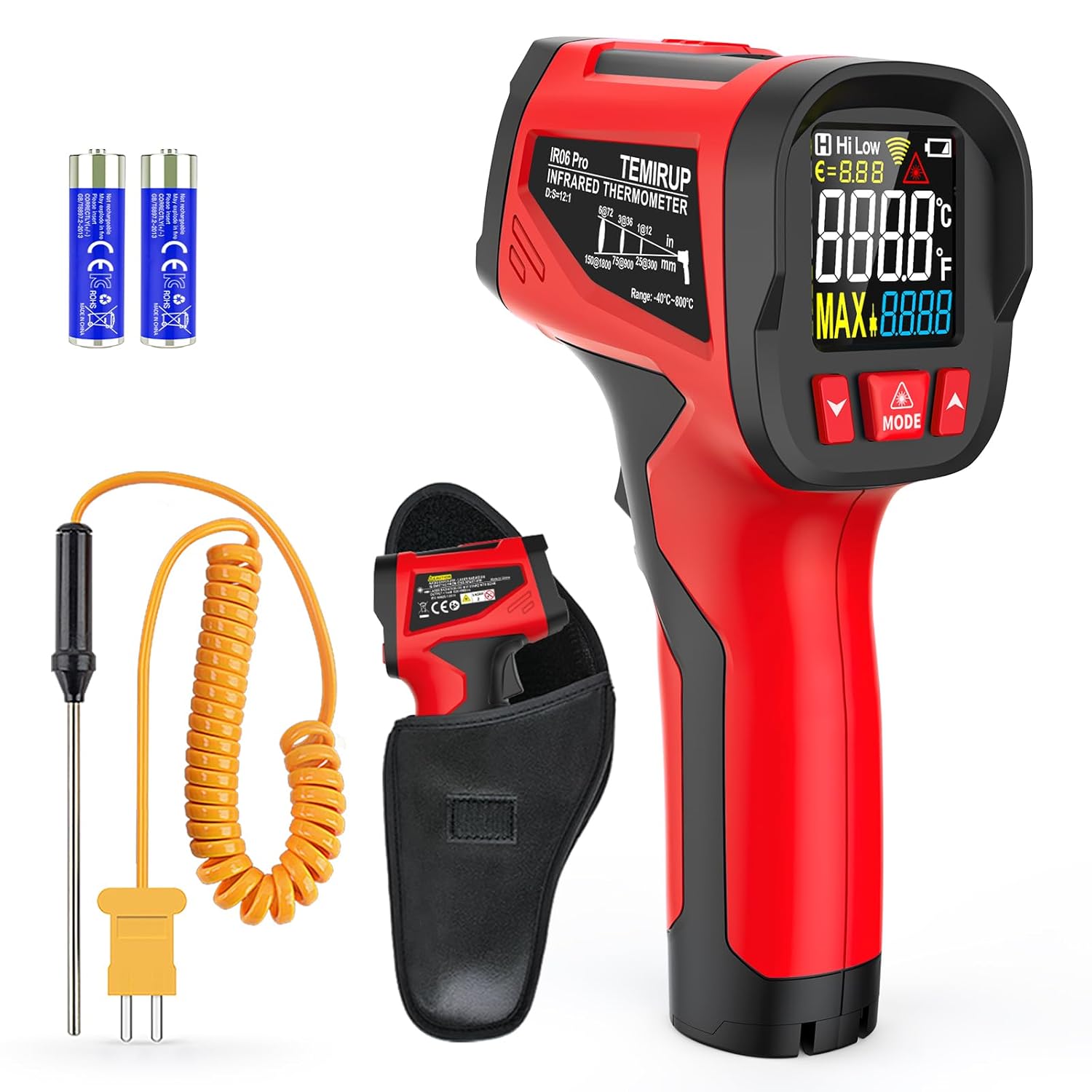 Infrared Thermometer Temperature Gun for Cooking and HVAC Use