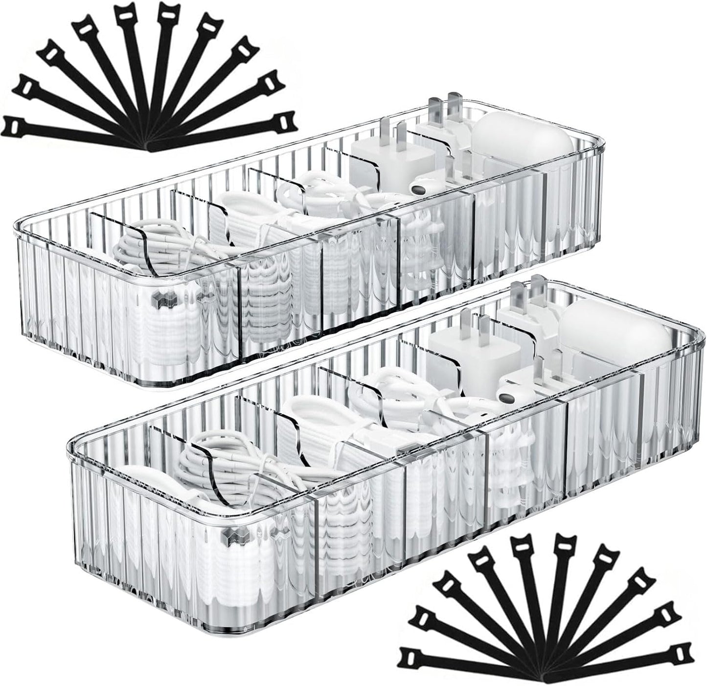 Tamomic Cable Storage Boxes - Tidy Cords & Wires!