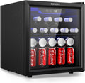 48 Can Beverage Refrigerator Cooler - Compact Glass Door Mini Fridge