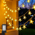 Twinkle Star 2 Pack 100 LED Star String Lights - Warm White Ambience
