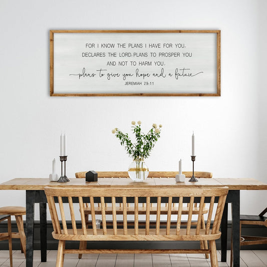 Bible Verse Wall Art Jeremiah 29:11 Inspirational Decor