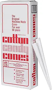 Gold Medal 1000 Plain Cotton Candy Cones for Sweet Treats