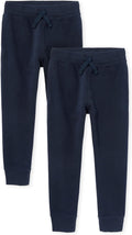 Boys Fleece Jogger Sweatpants Pack of Two - Soft, Durable Comfort