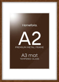 A2 Picture Frame Brown Wood - High End Dark Oak Poster Frame