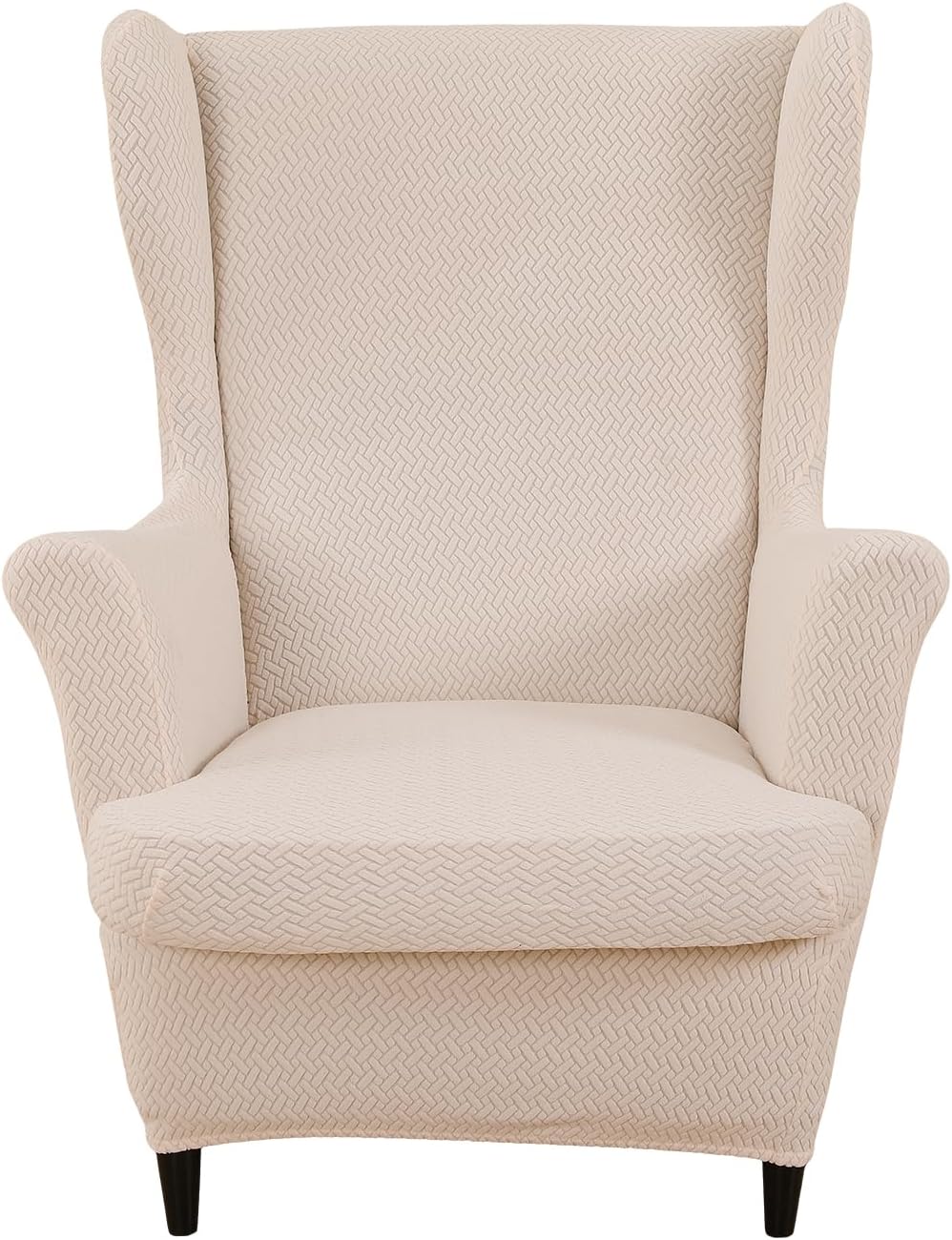 CRFATOP Jacquard Wing Chair Slipcovers for Stylish Protection