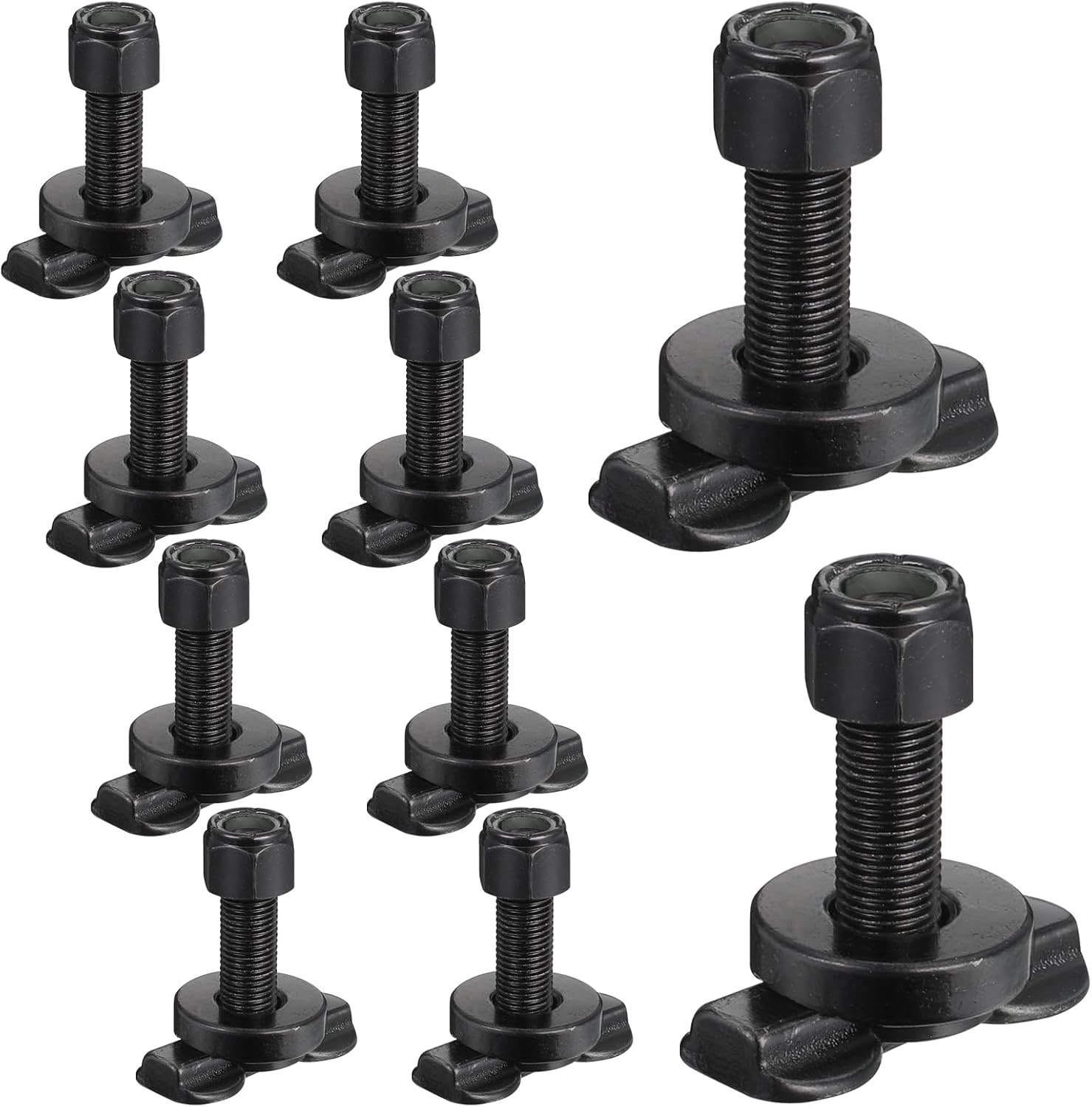 Therwen 10 Pcs L Track Double Lug Stud Nut Fitting for Cargo Control