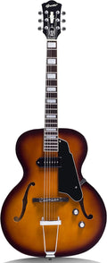 GROTE Jazz Electric Guitar Hollow Body P90 Vintage Sunburst - Great