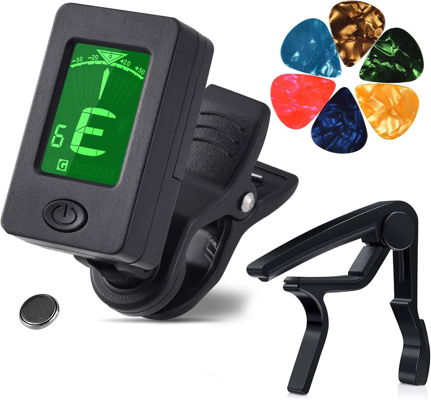 2-in-1 Tuner & Capo Combo For Multiple Instruments by MOREYES