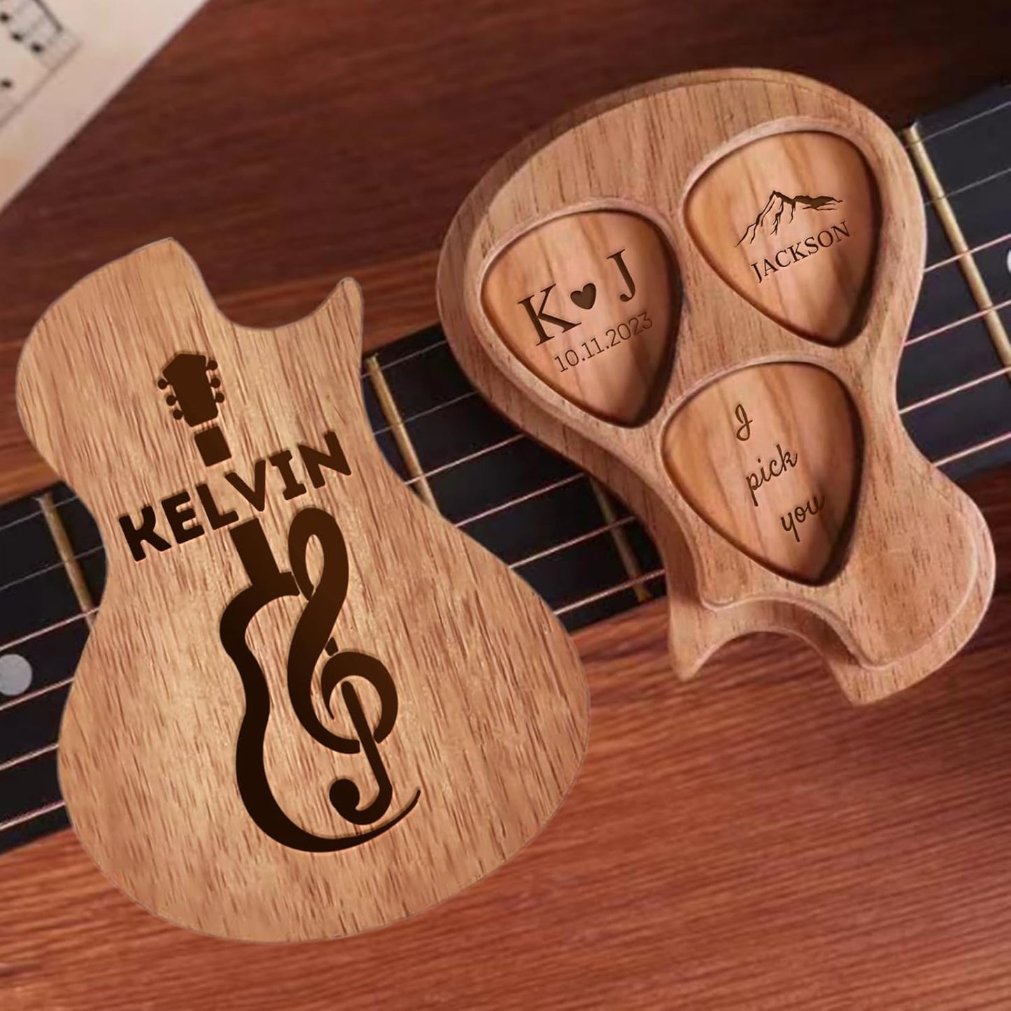 Custom Guitar Picks & Holder Set - Personalized Gift YOJO