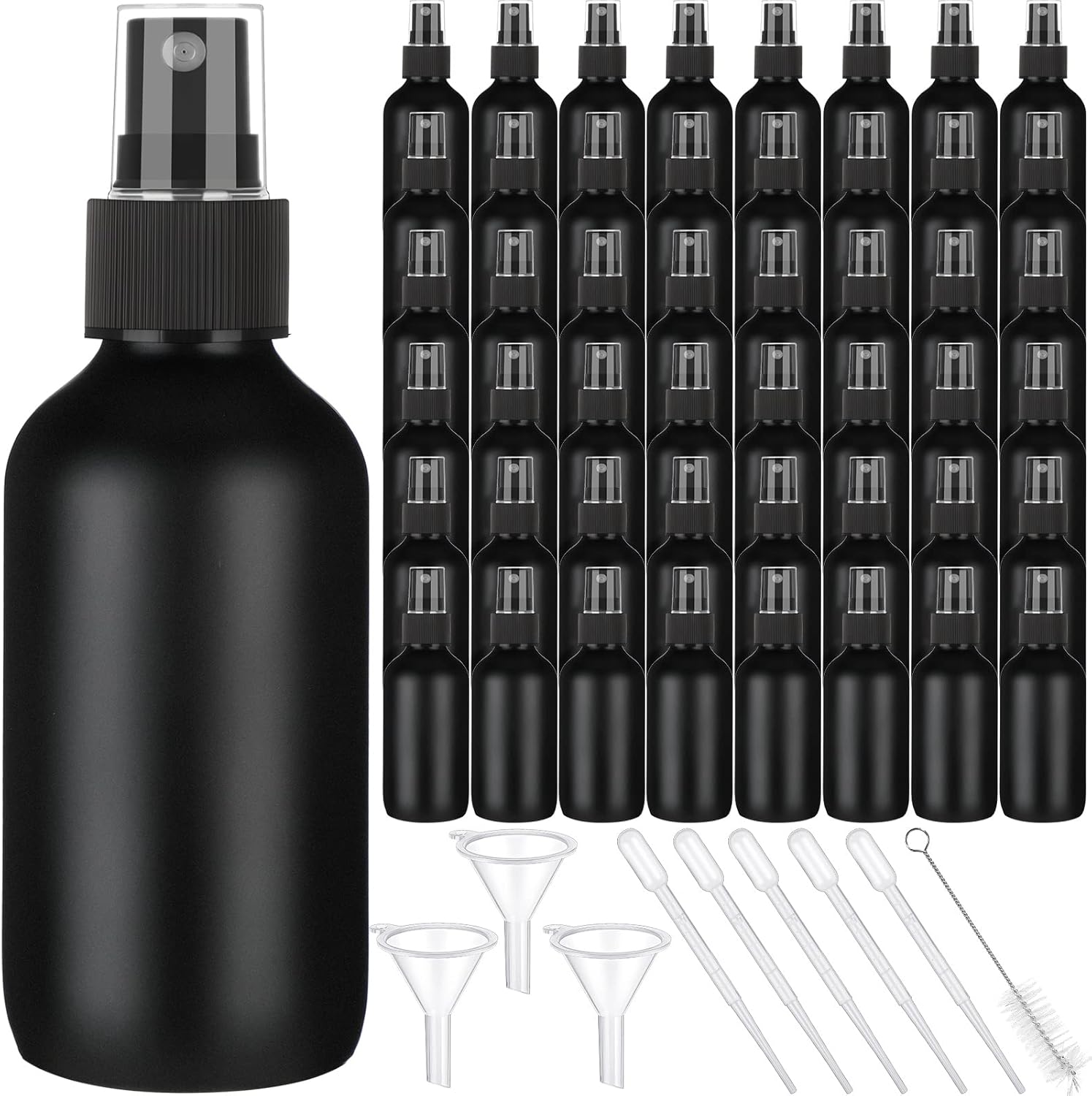 Nuogo 50 Pieces Mini Glass Spray Bottles for Essential Oils