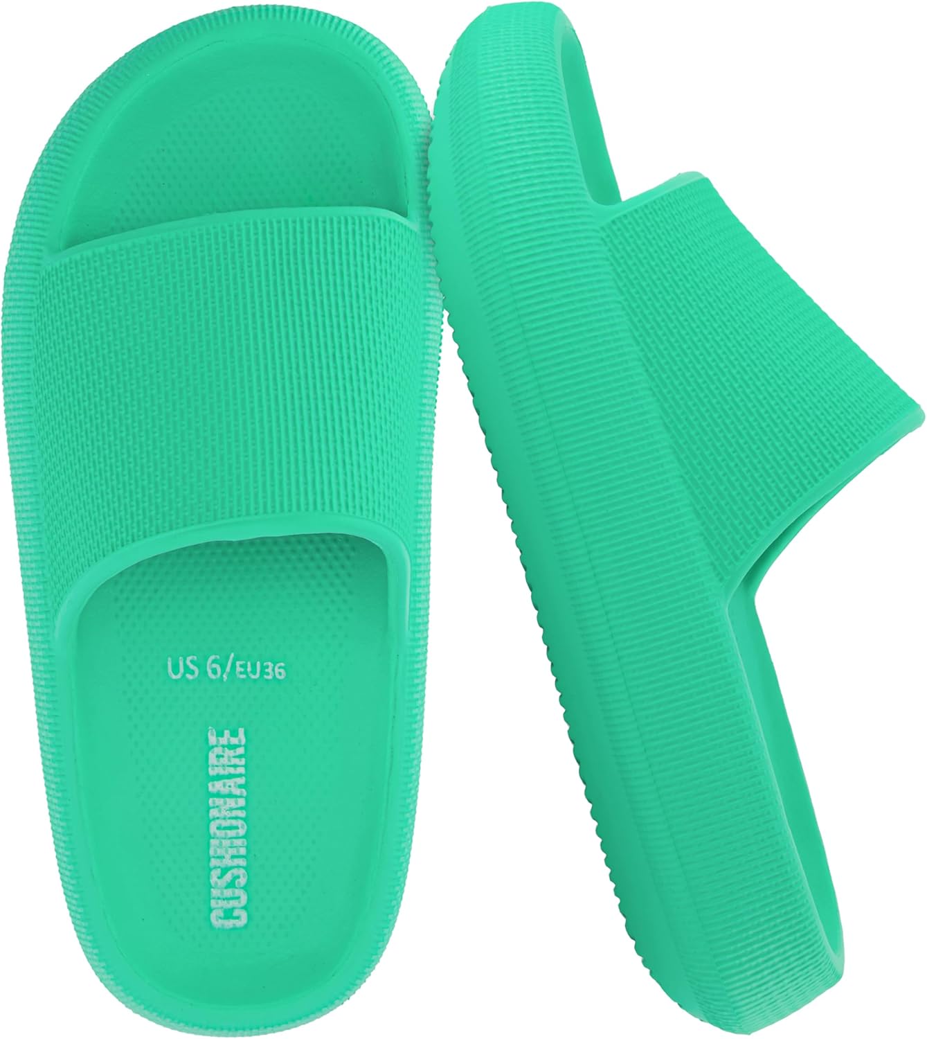 CUSHIONAIRE Feather EVA Slides for Women: Comfort & Style