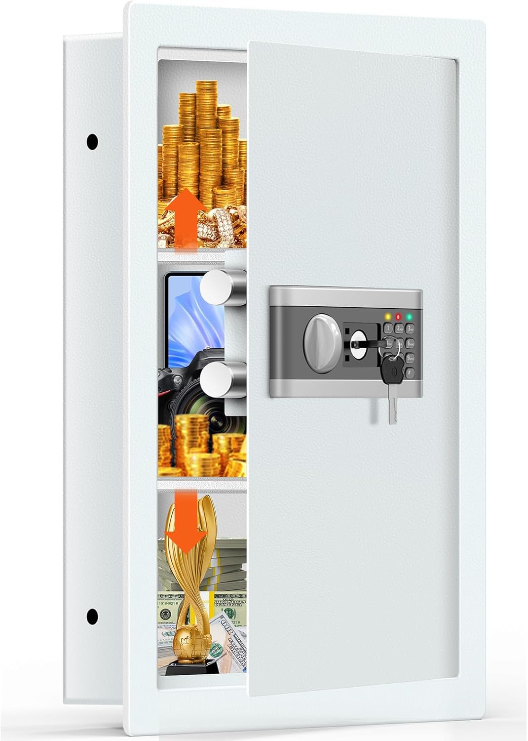 25.6 Tall Fireproof Wall Safe for Hidden Storage and Security