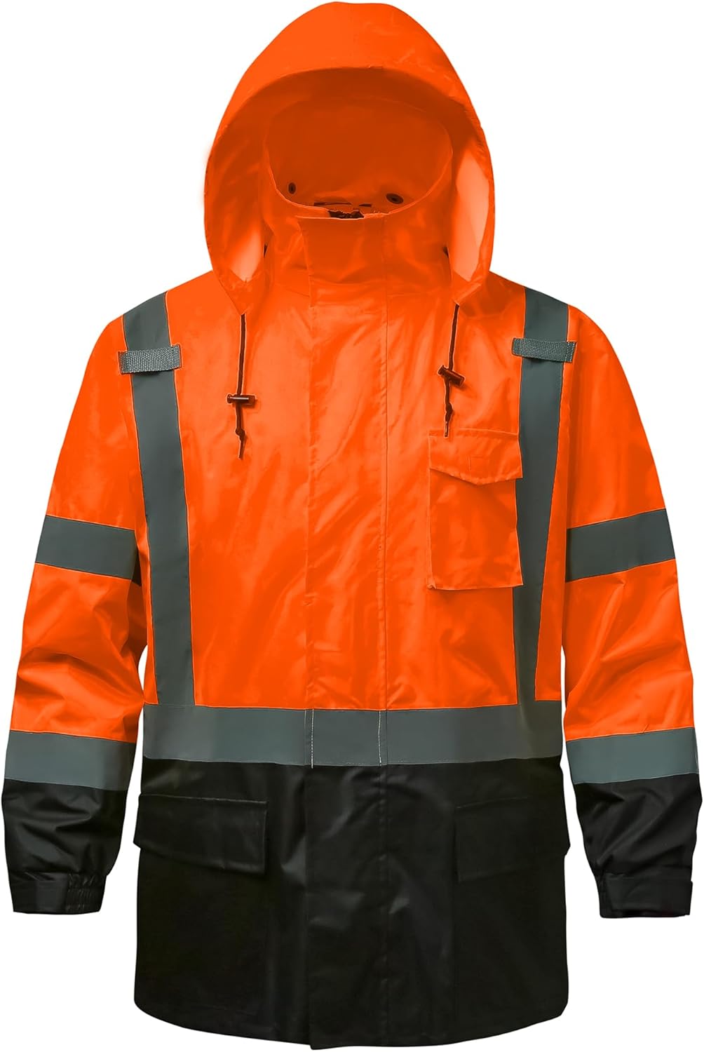 High Visibility Reflective Rain Jackets for Men Waterproof