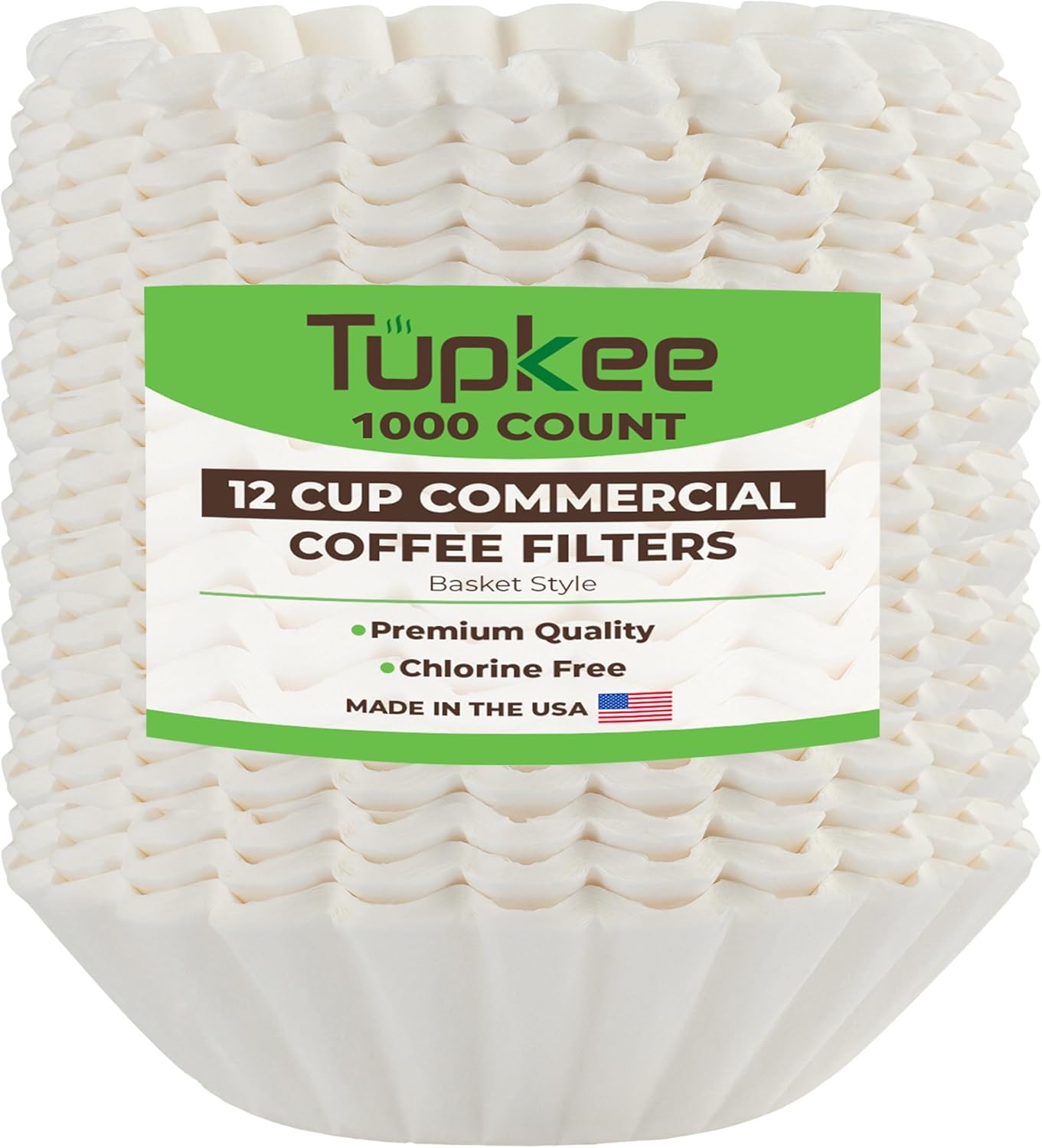 Tupkee 12-Cup Large Coffee Filters for Better Brewing Experience