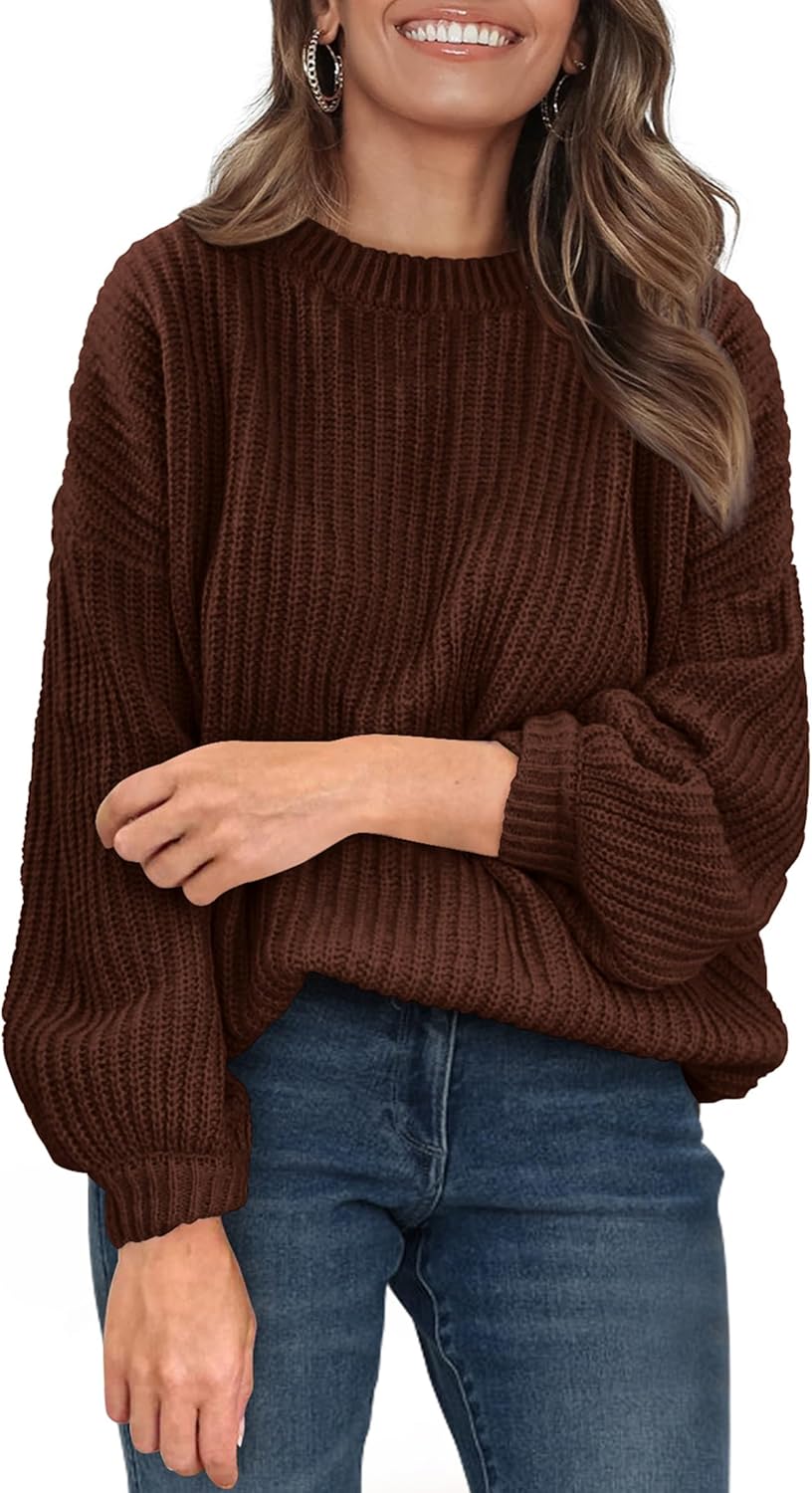 Fall Sweaters for Women 2025 Fashion Long Sleeve Casual Knit