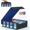 4-Row Trading Card Storage Box - Large 3200+ Card Organizer