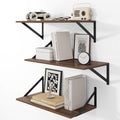 Heimlove 24 Inch Wide Floating Shelves Set of 3 for Storage